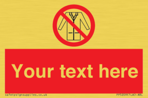 Custom No Lab Coats Sign